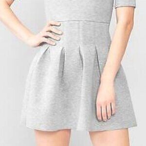 Gap Womens Gray Pleated Skirt Size S Polyester Blend